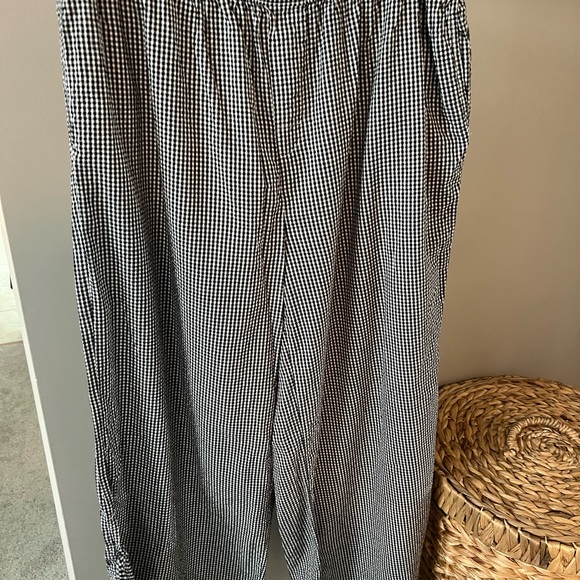 aerie Pants - Aerie Black and White Gingham Women’s Lounge PJ Pants
